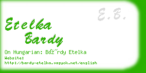 etelka bardy business card